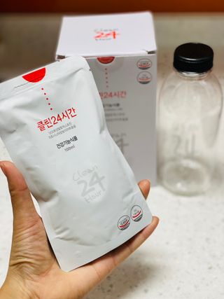 클린24시간 1BOX(5포) + 전용보틀(500ml) — 5점을 준 리뷰어가 2022년 10월 올린 사용 사진