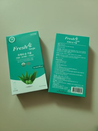 에프에이치아이코리아 Fresh순 프로폴리스 무알콜 일회용 가글 11ml 10개입 — 4점을 준 리뷰어가 2021년 4월 올린 사용 사진