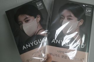 애니가드 셋업메베마스크 (대형 4컬러 + 중형 4컬러) — 5점을 준 리뷰어가 2022년 4월 올린 사용 사진