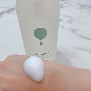 아미퓨어 [라이브] 피부장벽 강화를 위한 머랭 버블 클렌저 천연계면활성제로 온가족 사용가능 — 5점을 준 리뷰어가 2021년 6월 올린 사용 사진