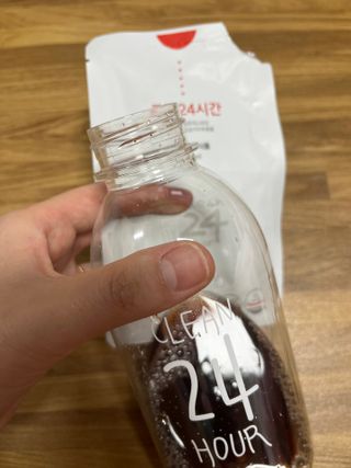 클린24시간 1BOX(5포) + 전용보틀(500ml) — 3점을 준 리뷰어가 2023년 7월 올린 사용 사진