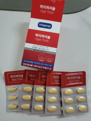 뉴트리션팩토리 비타프렙 하이퍼씨슬 밀크씨슬 900mg — 5점을 준 리뷰어가 2021년 9월 올린 사용 사진