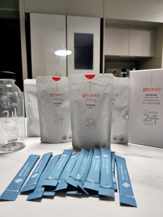 클린24시간 1BOX(5포) + 전용보틀(500ml) — 5점을 준 리뷰어가 2023년 6월 올린 사용 사진
