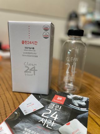 클린24시간 1BOX(5포) + 전용보틀(500ml) — 5점을 준 리뷰어가 2022년 8월 올린 사용 사진