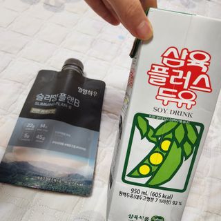 일일하우 슬리밍 플랜B 고소한 귀리맛, 진한 카카오맛 (체중조절식) — 5점을 준 리뷰어가 2023년 7월 올린 사용 사진