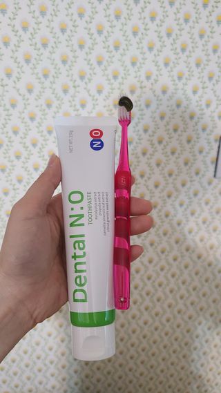 프리마인 유해균 뿐만 아니라 유익균까지 씻어내는 치약은 그만, 건강한 구강환경을 만드는 덴탈엔오 — 5점을 준 리뷰어가 2022년 5월 올린 사용 사진