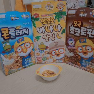 씨알푸드 뽀로로 시리얼 3종 — 5점을 준 리뷰어가 2022년 2월 올린 사용 사진