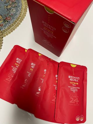 클린24시간 레드박스 1BOX(5포) + 전용보틀(500ml) — 5점을 준 리뷰어가 2024년 1월 올린 사용 사진