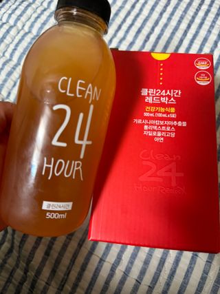 클린24시간 레드박스 1BOX(5포) + 전용보틀(500ml) — 5점을 준 리뷰어가 2024년 2월 올린 사용 사진