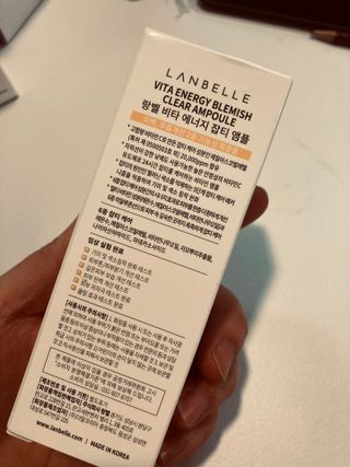 랑벨 비타 에너지 잡티 앰플 50ml 고농축 비타민, 저자극, 수분 촉촉, 미백 앰플 — 5점을 준 리뷰어가 2022년 4월 올린 사용 사진