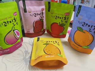 아비삭과일칩 5종 /딸기,사과,배,귤,무화과 5종 — 4점을 준 리뷰어가 2021년 4월 올린 사용 사진
