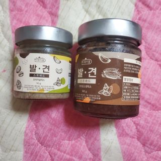 진테이블 발.견 스프레드  오리지널믹스 90g + 카카오스윗믹스 90g 2종 세트 — 5점을 준 리뷰어가 2022년 8월 올린 사용 사진