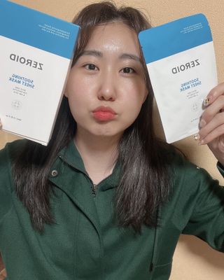 제로이드 수딩 시트 마스크 — 5점을 준 리뷰어가 2022년 4월 올린 사용 사진