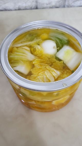 셰프애찬 단호박 백김치 1kg — 5점을 준 리뷰어가 2022년 10월 올린 사용 사진