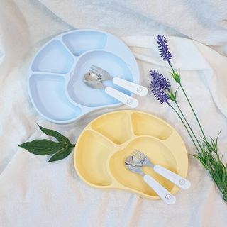 유비맘 캐릭터 실리콘 흡착 식판_색상 랜덤발송 — 5점을 준 리뷰어가 2021년 2월 올린 사용 사진