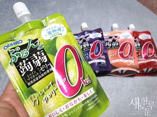ORIHIRO 오리히로 곤약젤리 제로칼로리 130g 4종 4팩(맛별로 1팩씩) — 5점을 준 리뷰어가 2023년 3월 올린 사용 사진