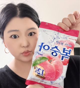 청포도캔디 복숭아캔디 — 5점을 준 리뷰어가 2022년 11월 올린 사용 사진