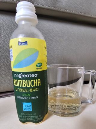 더그레잇티 콤부차 [매일유업] 더그레잇티 44kcal 콤부차 300ml *12개입 (오리지널 6개+베리리치 6개) — 5점을 준 리뷰어가 2023년 8월 올린 사용 사진