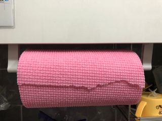 위케어 일회용 향균 수세미 50매 2롤 세트 총 100매 Pink — 5점을 준 리뷰어가 2021년 2월 올린 사용 사진