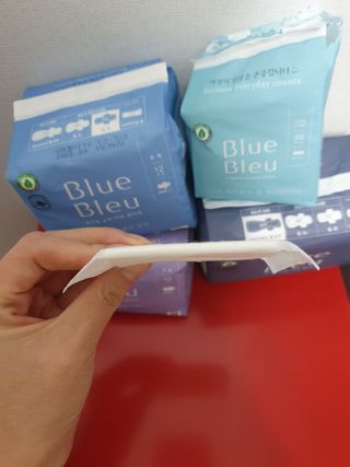 블루블루 유기농 순면 커버 생리대 — 4점을 준 리뷰어가 2021년 1월 올린 사용 사진