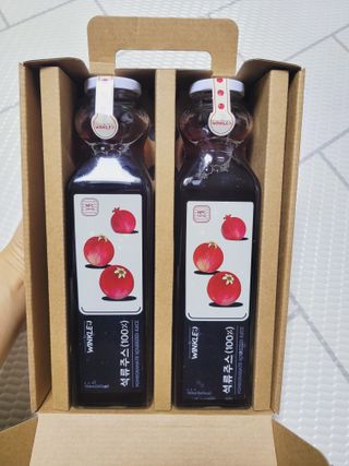 [바이윙클] 페르시아 유기농 석류 착즙주스 750ml 2병 + 선물박스 세트 — 5점을 준 리뷰어가 2022년 2월 올린 사용 사진