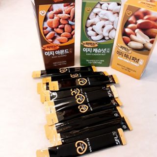 짜먹는 이지견과 짜먹는 이지아몬드, 짜먹는 이지허니피넛, 짜먹는 이지캐슈넛 각 10g X  10포 — 5점을 준 리뷰어가 2021년 3월 올린 사용 사진