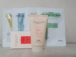 [오띠] SET_더마 컨트롤 선 크림( SPF50+ PA++++) & 100 마스크팩 x  4매 (수분/탄력/광채/장벽) — 5점을 준 리뷰어가 2022년 7월 올린 사용 사진