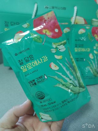 서울약사신협 잘 담은 알로애사과_70ml x 30포 — 5점을 준 리뷰어가 2021년 9월 올린 사용 사진