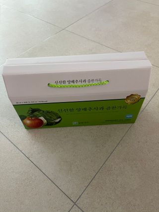 즙한가득 양배추사과즙/석류즙 30포, 선물박스 택1 — 5점을 준 리뷰어가 2022년 1월 올린 사용 사진