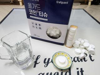 [올가드] 무방부제 대용량 코인티슈 500개입 + 휴대용케이스 1개 — 4.5점을 준 리뷰어가 2022년 12월 올린 사용 사진