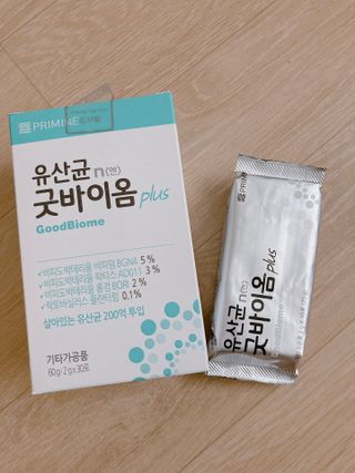 프리마인 유산균 국가지정연구소 선정, 살아있는 생유산균 200억 마리의 힘. 유산균n굿바이옴플러스 — 5점을 준 리뷰어가 2021년 11월 올린 사용 사진