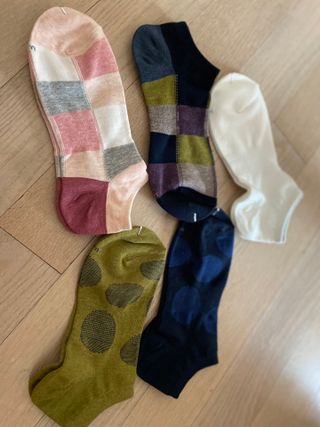 [사이즈가 있는 양말 필로이] 여자 스니커즈 발목 양말 5족 세트【 S, M, L, 】3가지 사이즈 — 5점을 준 리뷰어가 2022년 7월 올린 사용 사진