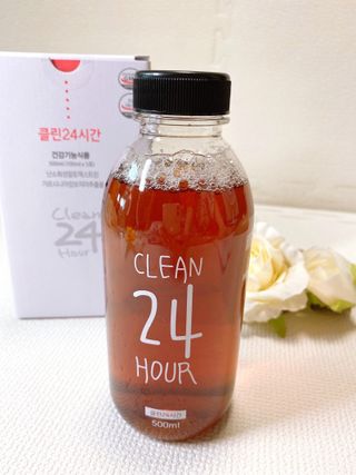 클린24시간 1BOX(5포) + 전용보틀(500ml) — 5점을 준 리뷰어가 2022년 8월 올린 사용 사진