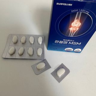 [경남제약헬스케어]케어플러스 관절엔 MSM 1000mg 60정/1개월분/관절/뼈/연골 영양/비타민D+아연/1일2정 — 5점을 준 리뷰어가 2024년 1월 올린 사용 사진