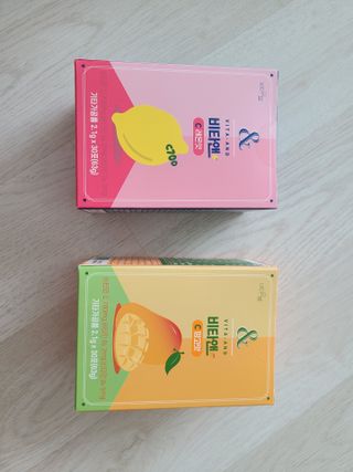 비타앤C 레몬맛, 망고맛 — 5점을 준 리뷰어가 2021년 6월 올린 사용 사진