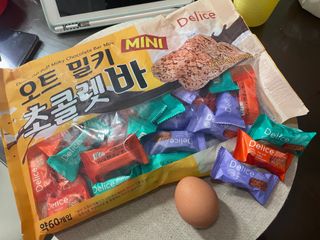 델리스 오트 밀키 초콜릿 바 — 5점을 준 리뷰어가 2022년 3월 올린 사용 사진