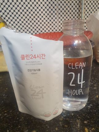 클린24시간 1BOX(5포) + 전용보틀(500ml) — 5점을 준 리뷰어가 2022년 8월 올린 사용 사진