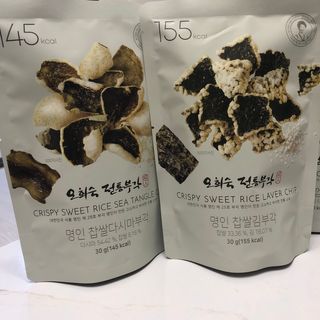 오희숙 전통부각 명인 찹쌀김부각, 찹쌀다시마부각, 황태껍질튀각 총 6봉 — 5점을 준 리뷰어가 2021년 6월 올린 사용 사진