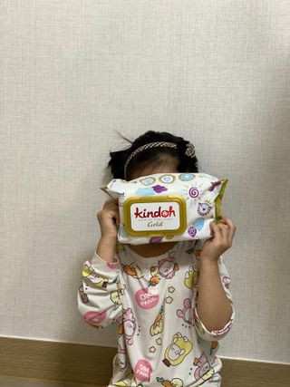 킨도 아기 물티슈 골드 일반형 — 5점을 준 리뷰어가 2021년 12월 올린 사용 사진