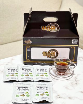 참유원 특허제조 활력 여주진액 여주즙 50포 — 5점을 준 리뷰어가 2022년 1월 올린 사용 사진