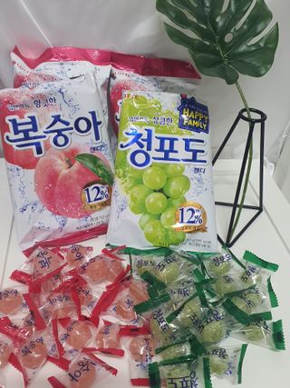 청포도캔디 복숭아캔디 — 5점을 준 리뷰어가 2022년 11월 올린 사용 사진