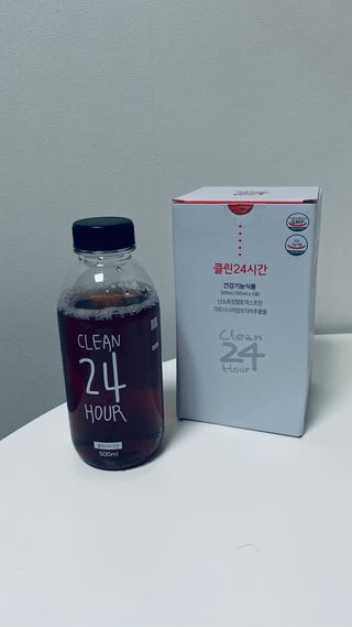클린24시간 1BOX(5포) + 전용보틀(500ml) — 5점을 준 리뷰어가 2022년 8월 올린 사용 사진