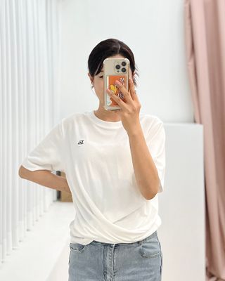 더그린랩 WOMEN TWIST MODAL SHORT SLEEVE — 5점을 준 리뷰어가 2023년 6월 올린 사용 사진