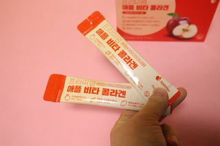 소담스퀘어 상암 [애플트리] 프리미엄 애플 비타 콜라겐 — 5점을 준 리뷰어가 2022년 12월 올린 사용 사진