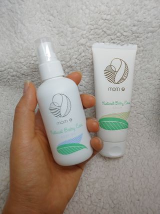 mom e 맘이 내추럴 베이비 케어 크림+바디오일 — 5점을 준 리뷰어가 2021년 1월 올린 사용 사진