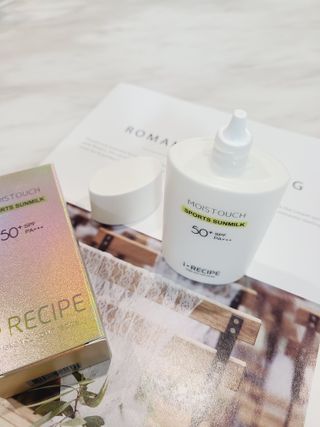 아이레시피 모이스트터치 스포츠 선밀크 50ml (SPF50+ PA+++) — 4점을 준 리뷰어가 2023년 4월 올린 사용 사진