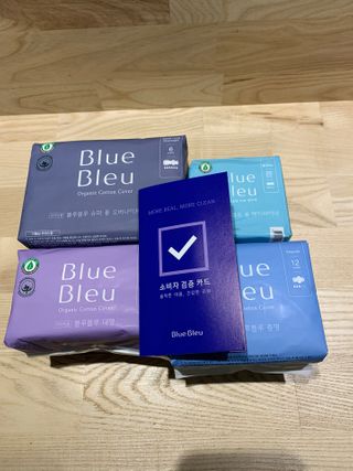 블루블루 유기농 순면 커버 생리대 — 4.5점을 준 리뷰어가 2021년 1월 올린 사용 사진