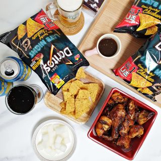 롯데제과 도리토스 갈비천왕치킨맛 X 굽네 갈비천왕 — 5점을 준 리뷰어가 2021년 7월 올린 사용 사진