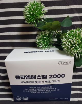 바른비타민 옵티엠에스엠2000 1박스 60포 관절 연골 복합건강기능식품 — 5점을 준 리뷰어가 2021년 6월 올린 사용 사진