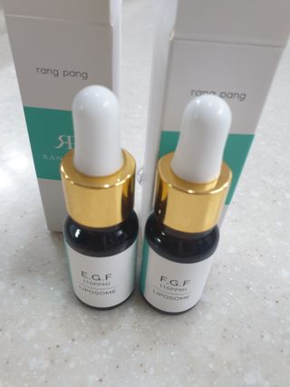 랑팡 EGF+FGF 10ppm 리포좀 앰플 원액 10ml — 4점을 준 리뷰어가 2021년 11월 올린 사용 사진